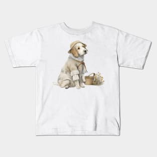 Puppy dog in outfit Kids T-Shirt